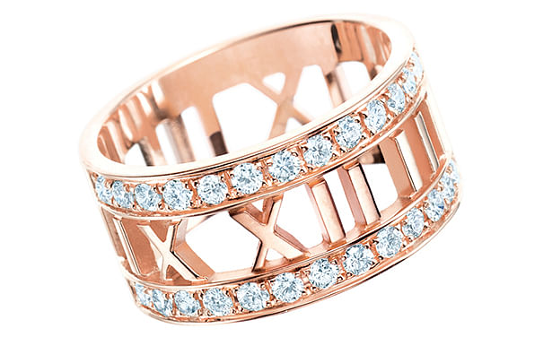 Tiffany&Co Atlas®镶钻戒指